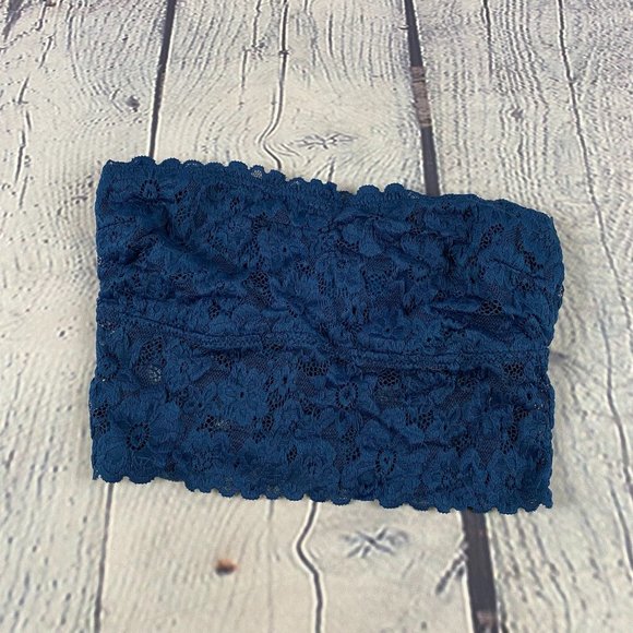 Mae Standard Longline Lace Bandeau Bralette Deep Ocean - Picture 2 of 6